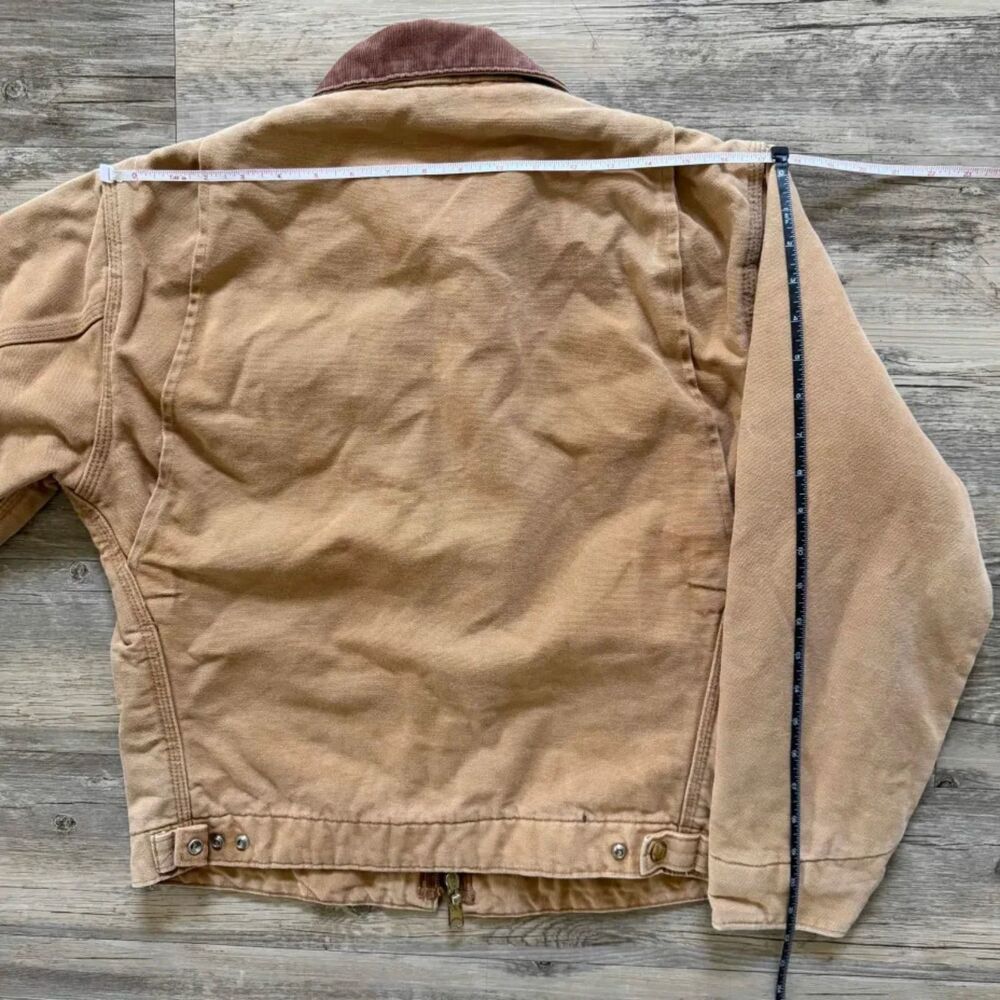Vintage Carhartt J97BRN J01BRN Blanket Lined Brown Detroit Jacket Size Small - Picture 7 of 7